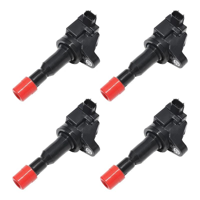 4PCS คอยล์จุดระเบิดสําหรับ Honda FIT 1.5L JAZZ 3 2008- CITY V CR-Z 1.5 CM11116 CM116 30520RB0003 305