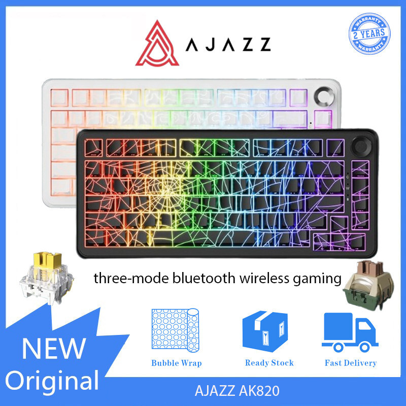 AJAZZ AK820 Max Magnetic switch คีย์บอร์ดสําหรับเล่นเกมและเกมไร้สายบลูทูธสามโหมด