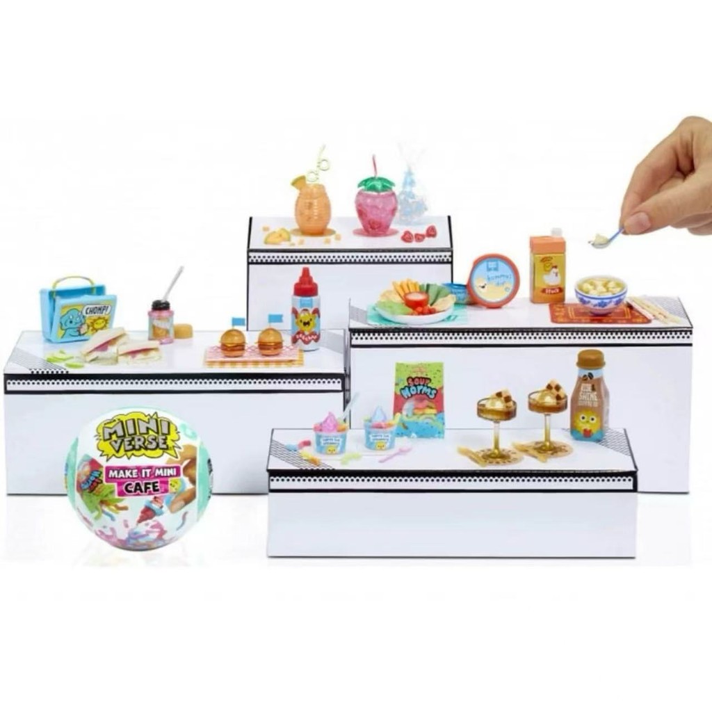 อย่างเป็นทางการ MGA Miniverse Make It Mini Cafe Series 5 DIY เรซิ่นหัตถกรรมชุด Mystery กล่องตาบอด Mi