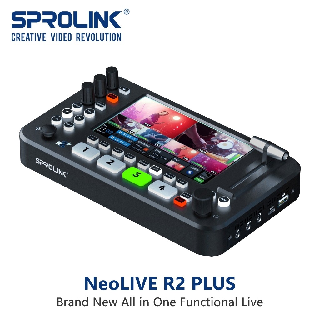 SPROLINK NEOLIVE R2 PLUS All in One Functional Live Streaming Switcher USB3.0 Lossless Stream Mixer 