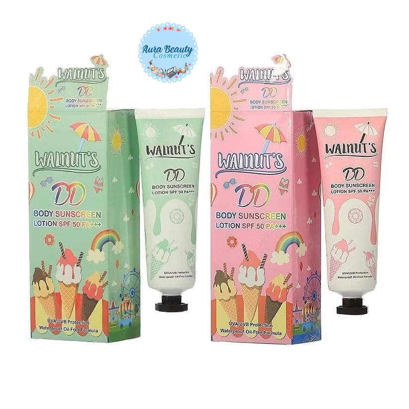 (1หลอด) Walnut's DD Body Sunscreen Lotion SPF50 PA+++ 135g. วอลนัท ดีดี บอดี้ ซันสกรีน โลชั่น spf50