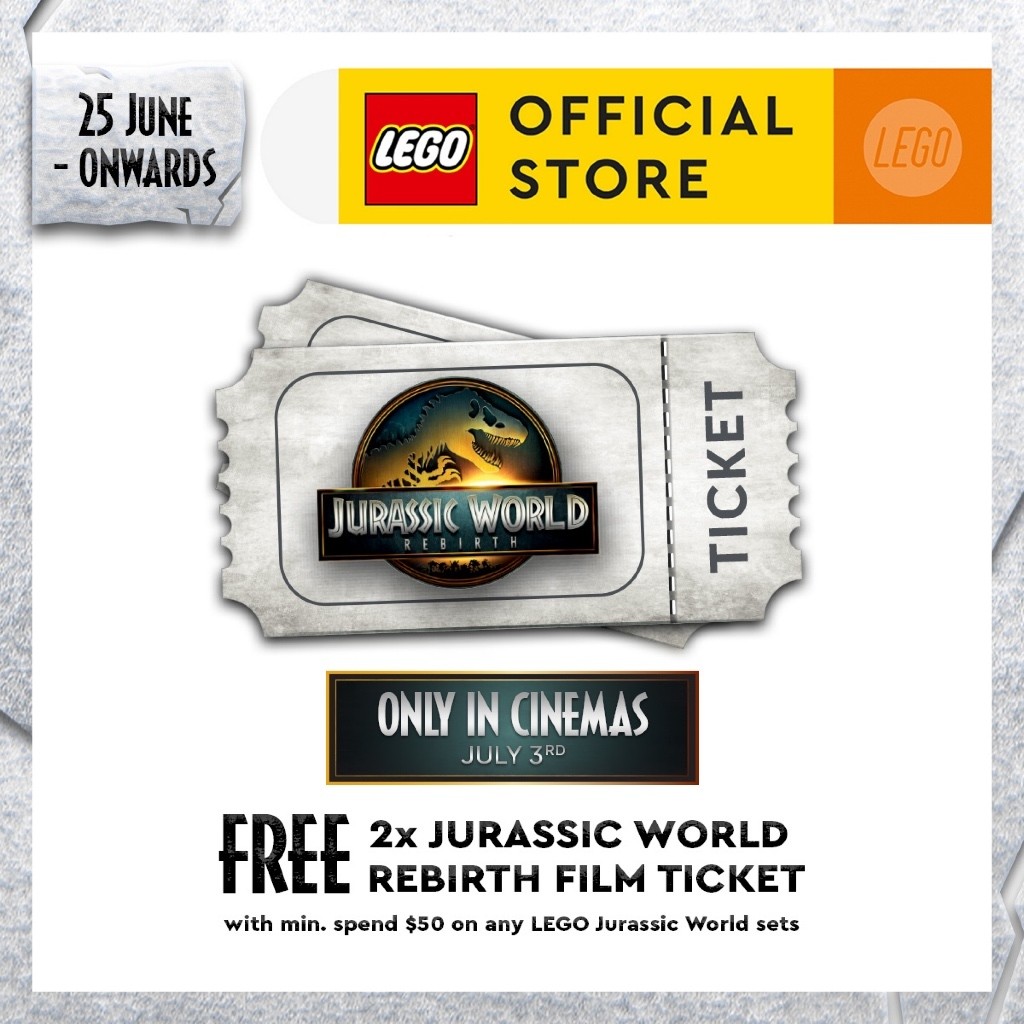 ไม่สําหรับการซื้อ LEGO MOVIE TICKET JURASSIC WORLD REBRITH GWP