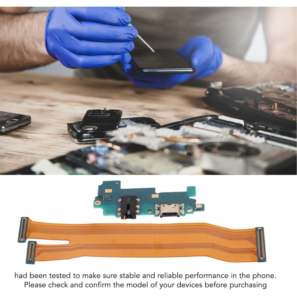 สําหรับ Galaxy A31 A315 พอร์ตชาร์จ, แท่นเชื่อมต่อสาย Flex บอร์ด PCB, แท่นชาร์จ USB พร้อมชุดเครื่องมื
