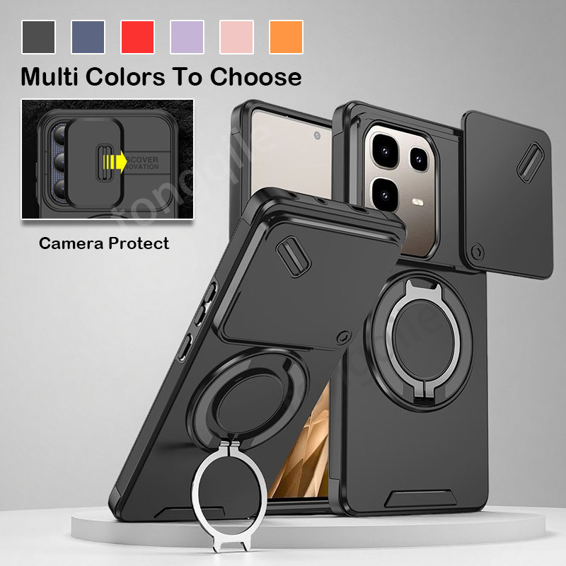 เคสกันกระแทกสําหรับ Infinix Note 50 Pro Plus Pro + Note50 50Pro 5G 4G 2025 เคสโทรศัพท์ฝาหลังกันชนขาตั้งรถวงเล็บสไลด์หน้าต่างกล้องปกป้อง Soft TPU Edge