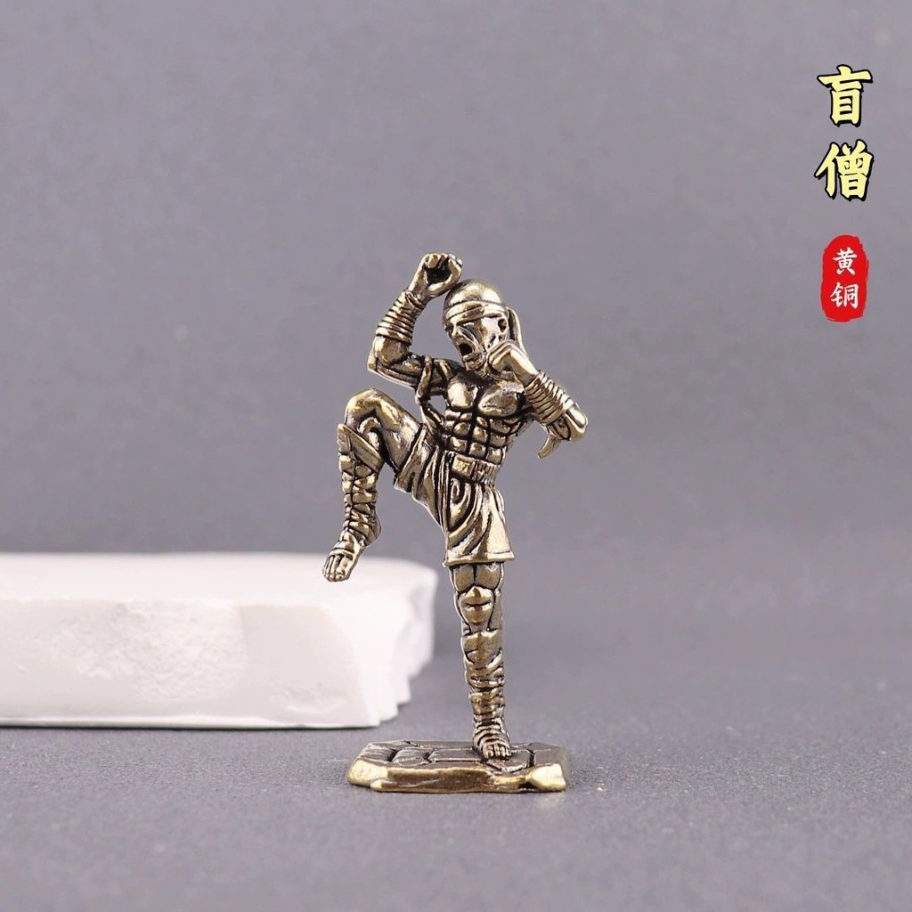 [ความสูงประมาณ 6 ซม.] Supreme Fist Blind Monk Li Qing Retro Old Objects Anime Merchanded Model Jewel