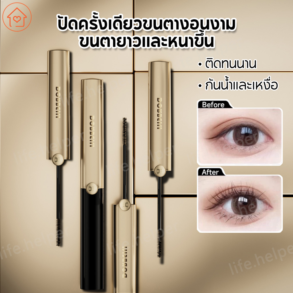 (ใหม่/แท้✅) ฉลากไทย มาสคาร่าทอง อายไลเนอร์ กันน้ำ ติดทนยาวนาน THICK CURLING MASCARA
