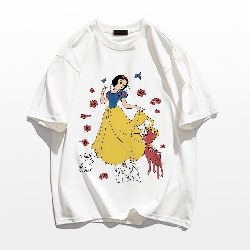 (จัดส่งตลอด 24 ชั่วโมง）OOOK เสื้อยืดแฟชั่นสไตล์เกาหลี เหมาะสำหรับสาวอวบ แขนสั้น โอเวอร์ไซซ์ เนื้อนุ่ม ใส่สบาย - รูปที่ 4