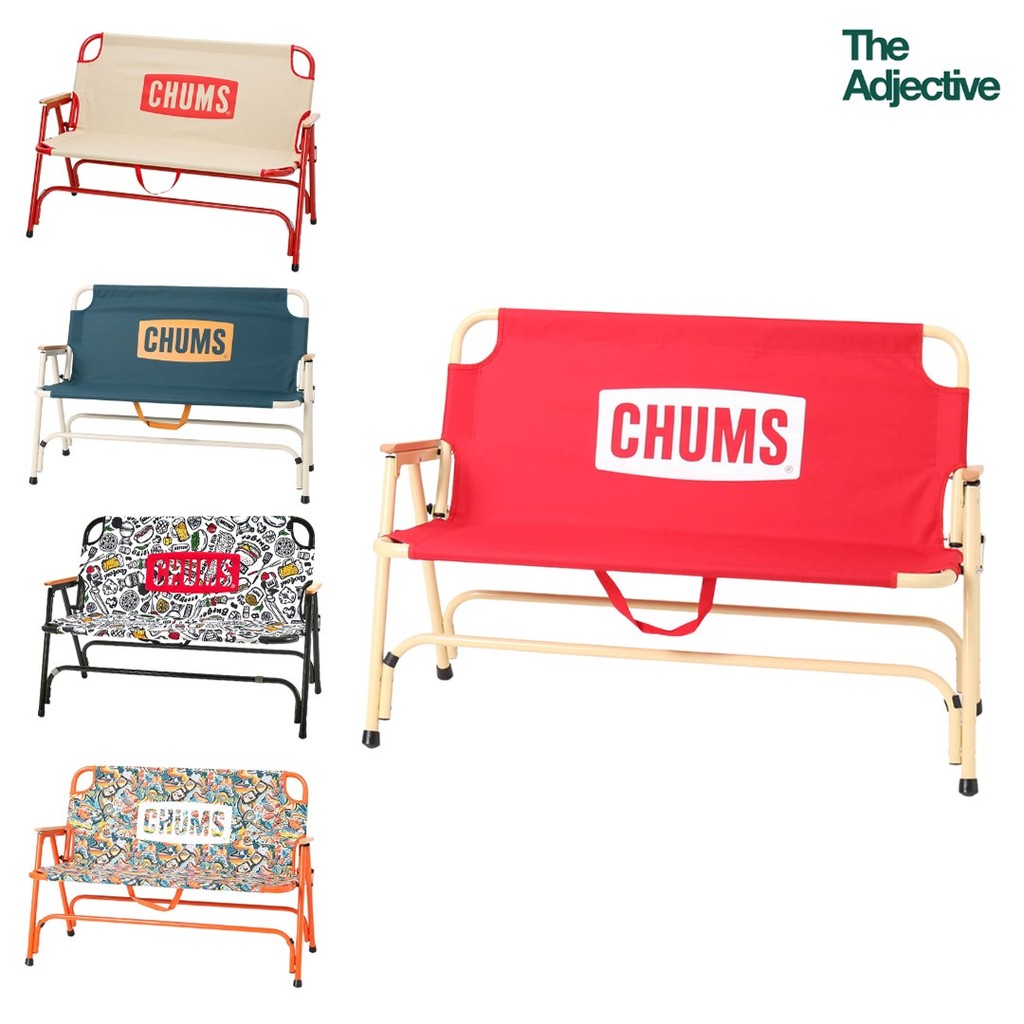 CHUMS Back with Bench / เก้าอี้แคมป์ปิ้งสนาม พับง่าย เก้าอี้พกพาแบบนั่ง 2 คน รับน้ำหนัก 160 กก. ชัมส์