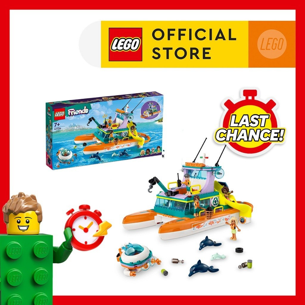 LEGO Friends 41734 Sea Rescue Boat Building Set ของเล่น 717 PiecesHT99 63RP