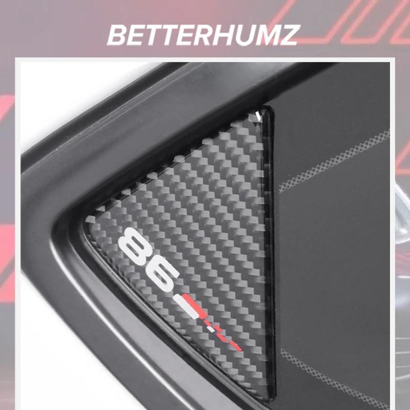 คาร์บอนไฟเบอร์สําหรับ Subaru BRZ/ Toyota GR86 2021- รถด้านหลังแผงหน้าต่างตกแต่งสติกเกอร์ Trim การปรั