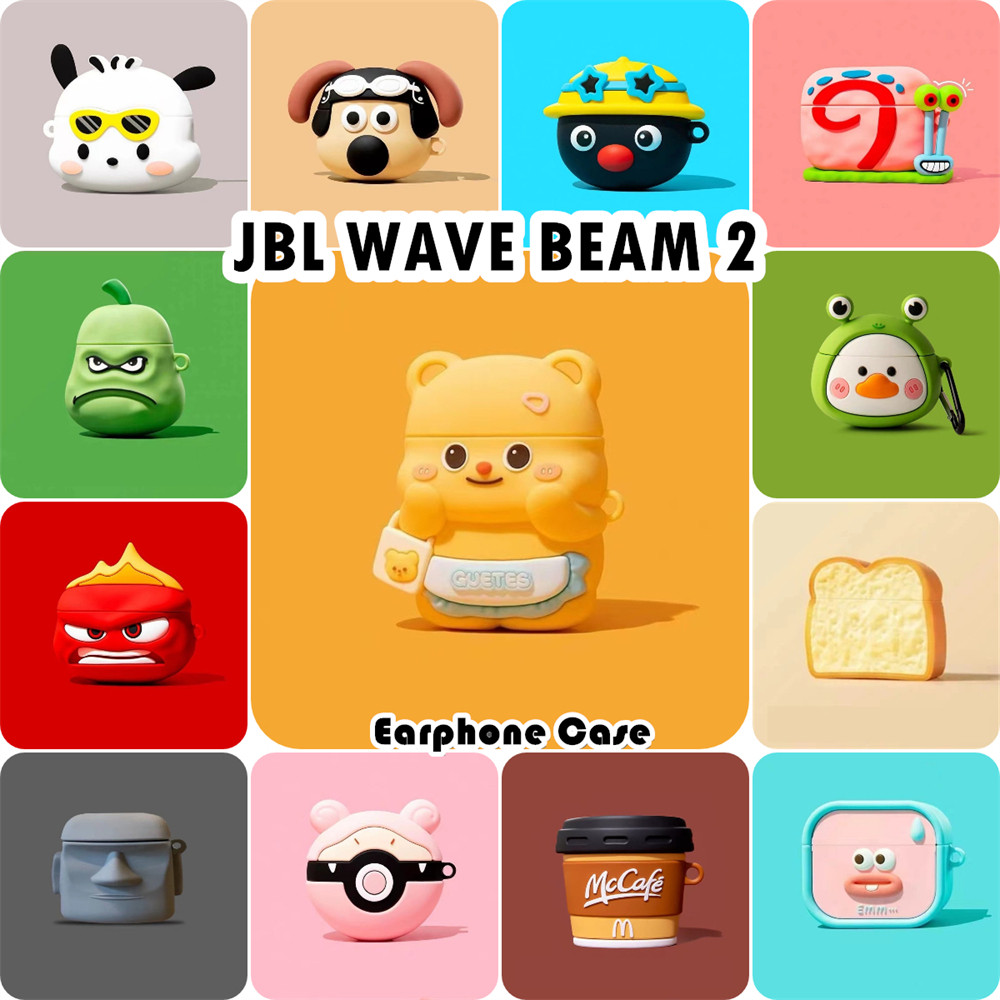 READY STOCK!นําไปใช้กับ JBL WAVE BEAM 2 เคส Case เคสหูฟัง การ์ตูนน่ารัก ซิลิโคนนุ่ม เคส เคสหูฟัง NO.2