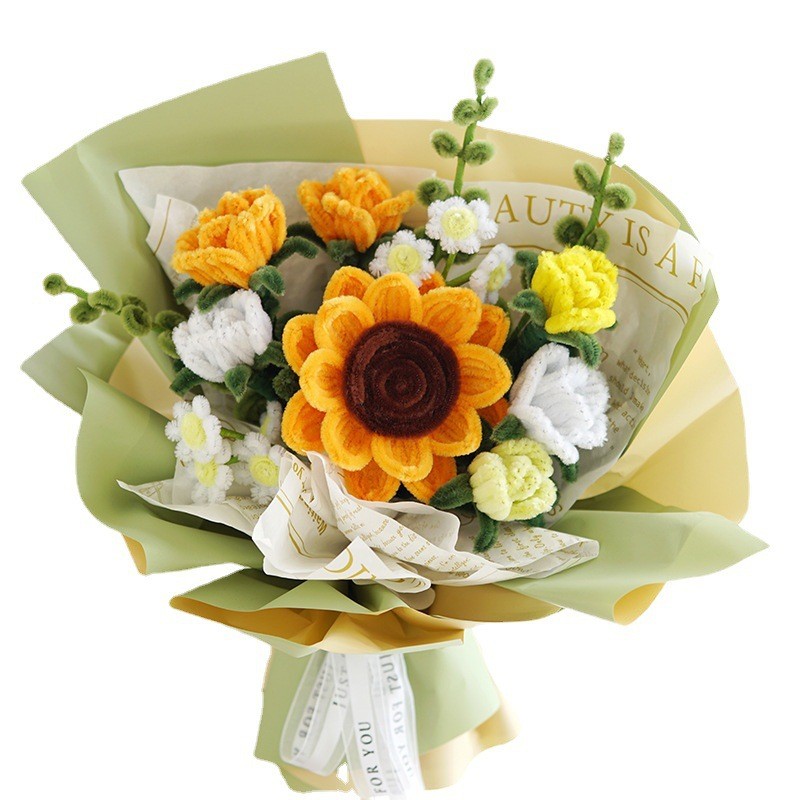 แฮนด์เมดdiy Ultra-Secret Twisting Bar Ultra-Secret Three-Eight ของขวัญวันสตรีช่อดอกไม้ที่คาดผมวัสดุแ