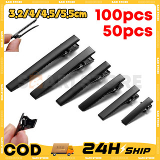 50/100Pcs Korean Fashion Ladies Hair Clip Hair DIY Alligator Clips Metal Prong Duck Bill Hair Clips