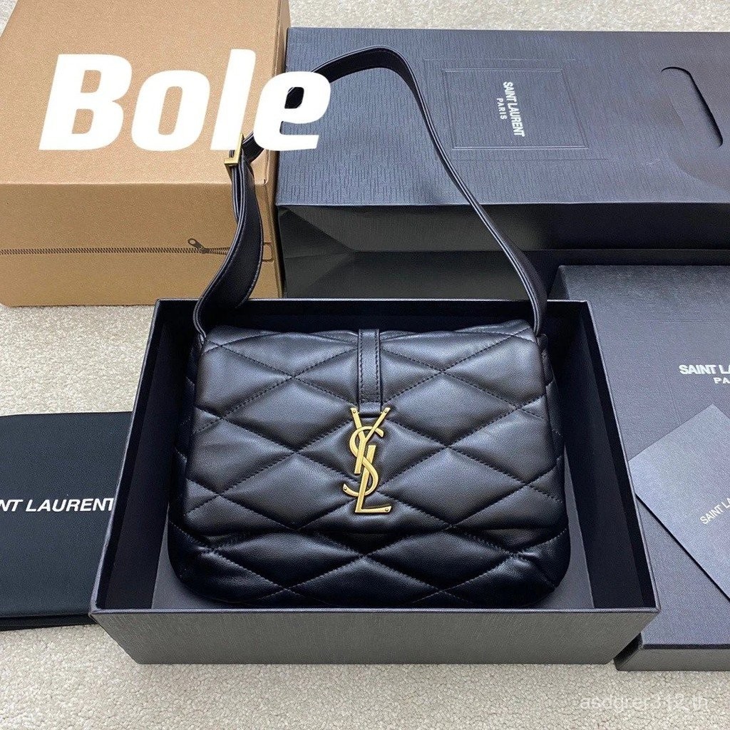 [** หนังต้นฉบับ] Saint Laurent yls Yangshulin LE 57 Series Quilted Underarm Bag กระเป๋าถือกระเป๋าสะพ