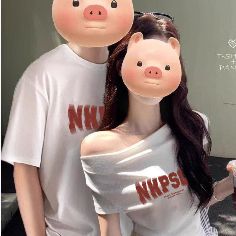 คุณภาพสูง Niche Non-Collision All-Match คู่สวมใส่ 2025 Street Wear High-End Sense เสื้อยืดแขนสั้นไหล