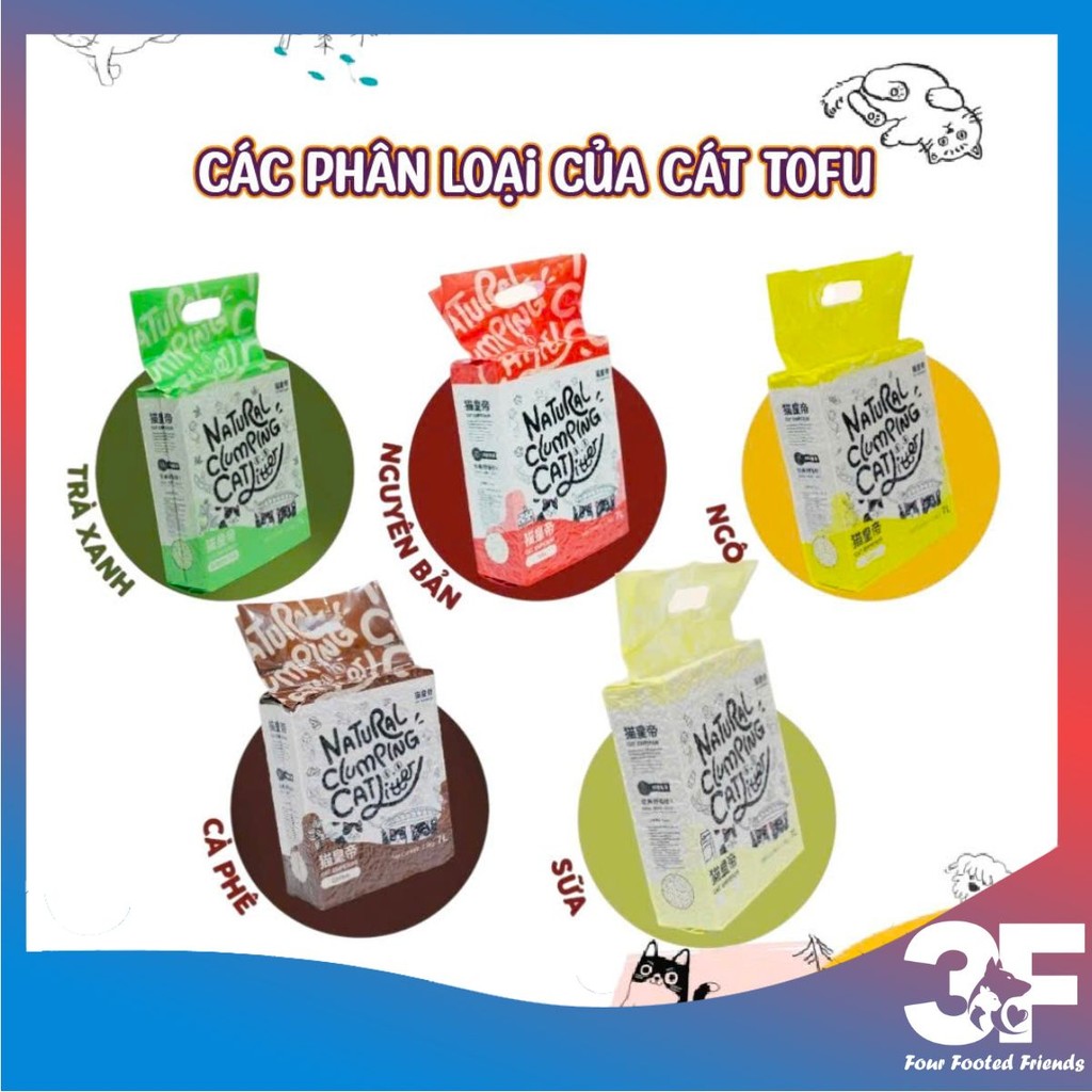 TOFU EMPEROR Cat Soy Cat แมว 2.4กก. (7L) | Fast Clumping – เครื่องกําจัดกลิ่นที่แข็งแกร่ง – โถสุขภัณ