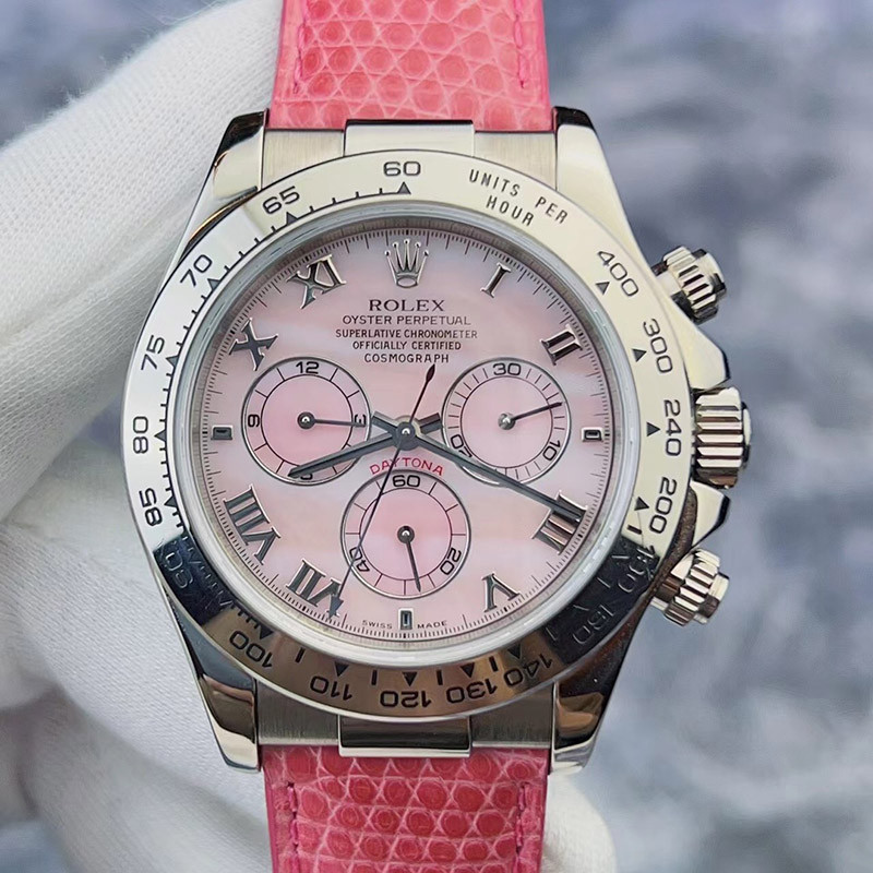 Rolex Rolex Rolex Rolex Ditona116519- 0109 Pink Fritillary Disc นาฬิกาผู้หญิงกลไกอัตโนมัติ