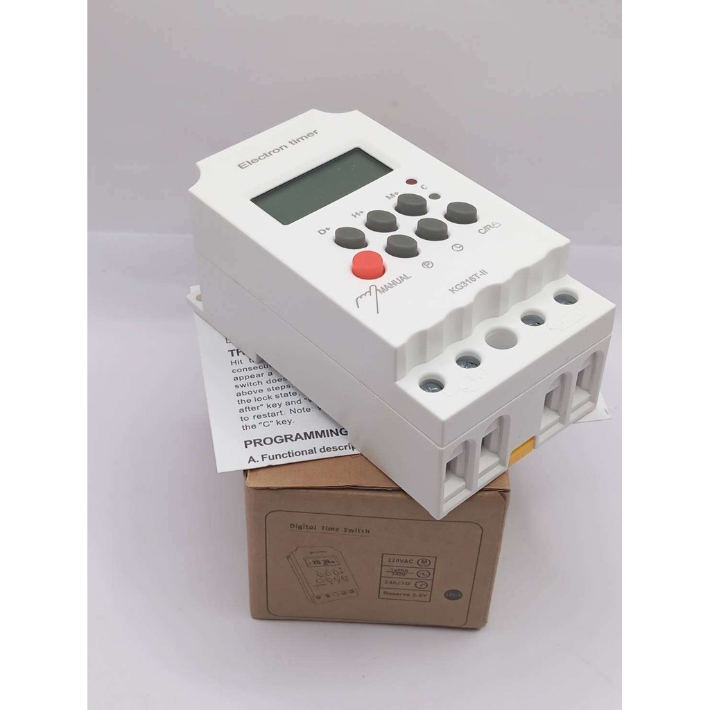 ส่งด่วน! KG316T-II 12,24,220VAC อย่างดี เราใช้ถ่านชาร์จ!! นาฬิการายสัปดาห์ 20 โปรแกรม ตั้งเวลาเปิด-ป