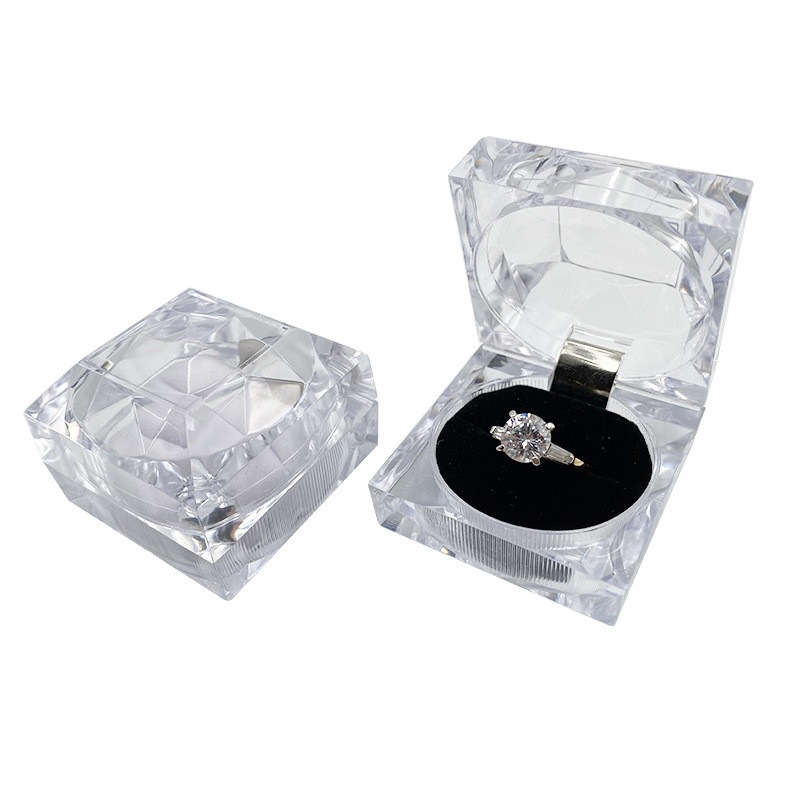 Xuhui Factory อะคริลิคคริสตัลโปร่งใสกล่องเก็บแหวนกล่องเครื่องประดับกล่องยาบรรจุภัณฑ์เครื่องประดับกล่