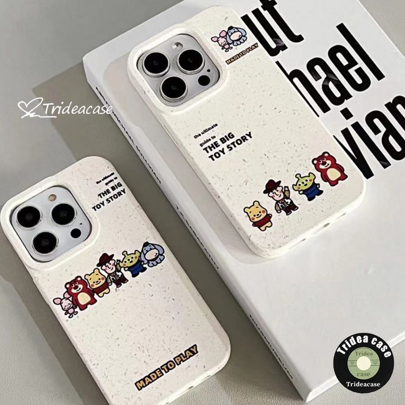 IPhone 11 16 17 13 15 12 14 ProMax X XS Case PoohLotso Piglet Alien ย่อยสลายได้เป็นมิตรกับสิ่งแวดล้อ