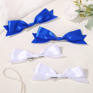 2pcs กิ๊บติดผมและโบว์ ขนาด 7.8 นิ้ว สำหรับผู้หญิงและเด็กหญิง พร้อมหางม้าและเครื่องประดับผม