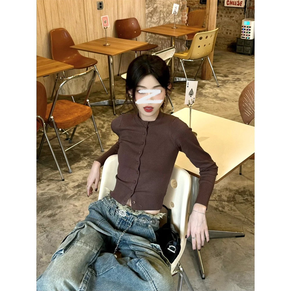 Moses Queen/Queen of Mercy เสื้อคาร์ดิแกนสไตล์เกาหลีแบบปุ่มบาง สำหรับหลายโอกาส