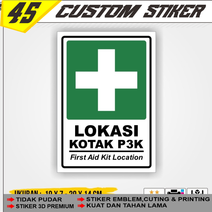 P3k Safety K3 Box Sticker / First Aid Box Sticker