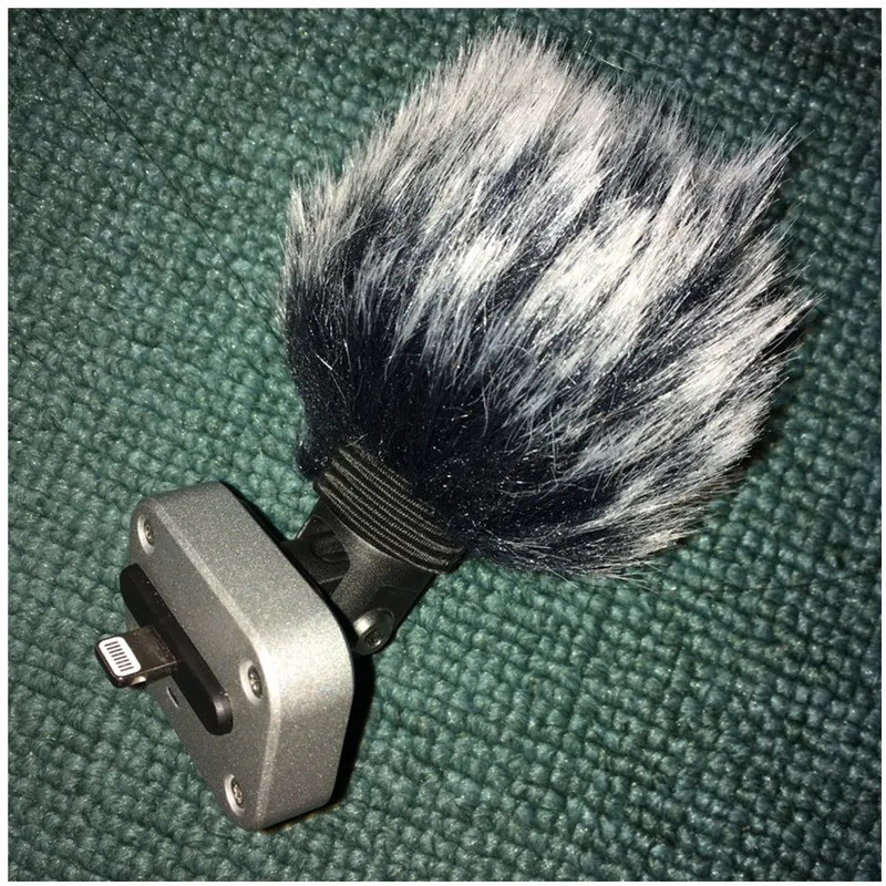 Blue Mantis ภายนอกประดิษฐ์ Hair Fury กระจกสําหรับ Shure MV88PLUS Dead Cat กระจกสําหรับฝาครอบไมโครโฟน