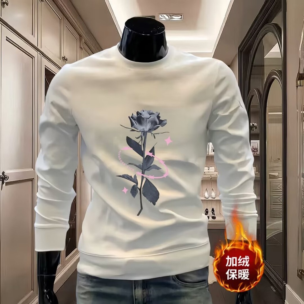 COD 2025WJ1544 Fleece Lined Cotton White P22 Colorful P23 M-5XL New 23 Y9U5