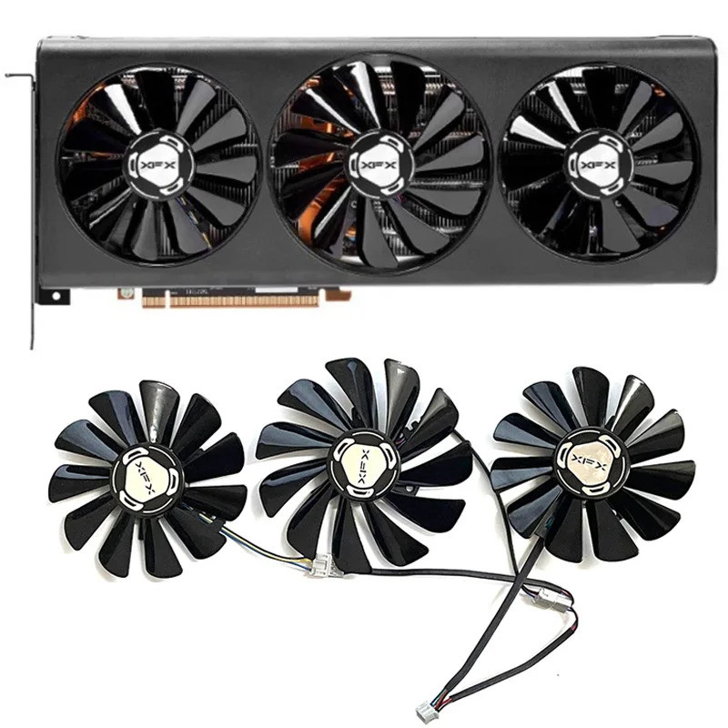 95 มม.85 มม.4Pin CF1010U12S DC 12V 0.45A XFX RX 5700 GPU Cooler สําหรับ XFX RX 5700 Radeon 5700 XT 5