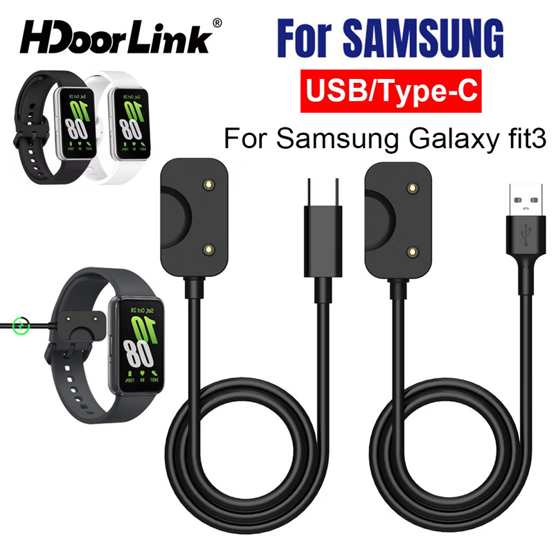 HdoorLink สําหรับ Samsung Galaxy Fit 3 SM-R390 สมาร์ทวอท์ช Dock อะแดปเตอร์ชาร์จ USB Type-C สายชาร์จ Power Charge
