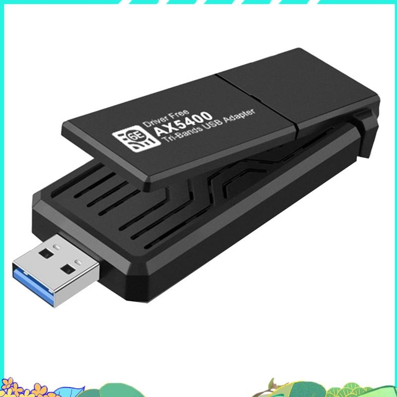 AX5400 6E อะแดปเตอร์ USB การ์ดไร้สาย 2.4G/5G/6GHz Tri-Band 5400Mbps USB3.0 WiFi6E อะแดปเตอร์สําหรับ 