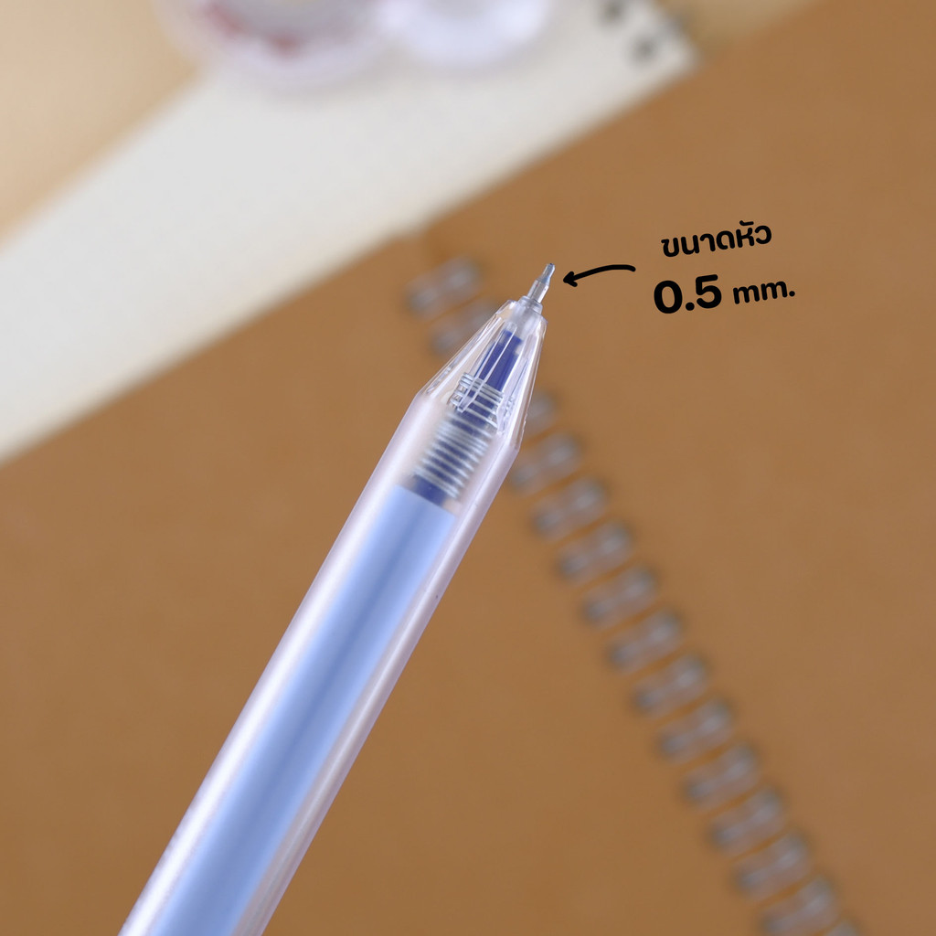 Oniso ปากกาเจล MILKY สีพาสเทล ด้ามใส หมึกน้ำเงิน ขนาด0.5mm. รุ่นONI-32699 Bacon ราคา ถูกที่สุด ดีลบีเคเค แกลเลอรีภาพที่ 3