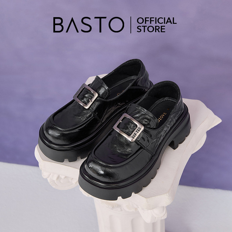 BASTO Women's Loafers Platform Shoes รองเท้า loafer รองเท้าส้นตึก M3011