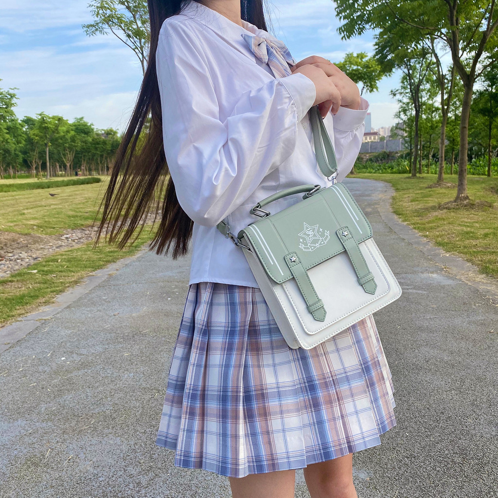 Little Wild Fairy Original [ผ้าคลุมไหล่Dai Yue] JK Uniform Bag Lolita Small Square Bag Shoulder Mess
