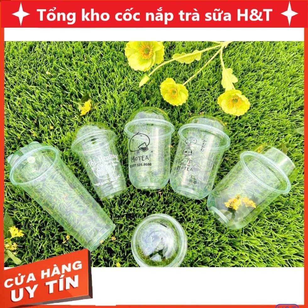 H&T COMBO 200 ถ้วยพลาสติก PP360 - PP400 - PP500 - PP650 - PP700 ถ้วยชานมและกาแฟแบบใช้แล้วทิ้งระดับพร