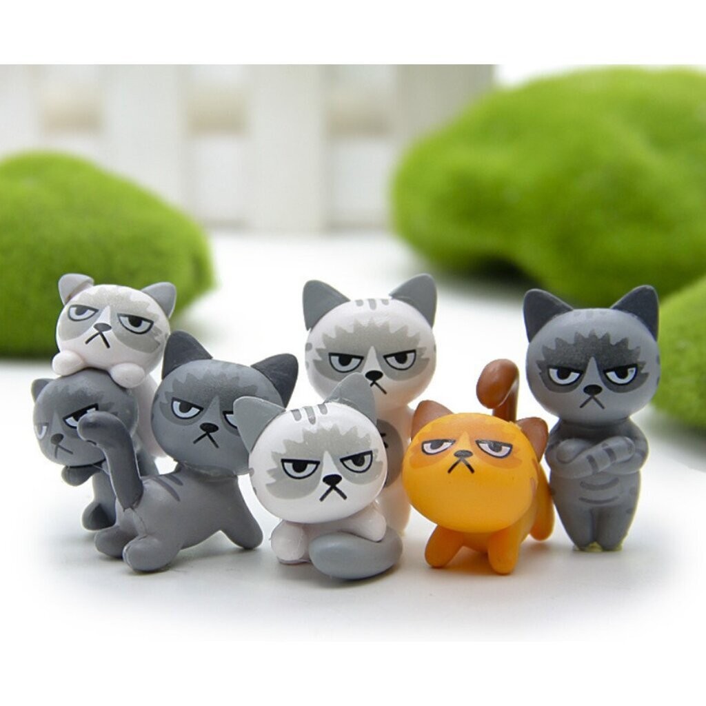 แมวหน้าบูด ตุ๊กตาจิ๋ว โมเดลจิ๋ว แต่งสวน ตุ๊กตาแต่งสวนจิ๋ว ตุ๊กตาจัดสวนถาด ราคา ถูกที่สุด ดีลบีเคเค แกลเลอรีภาพที่ 9