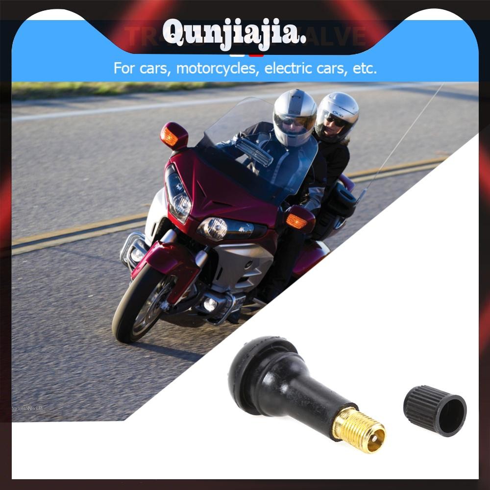 🚚จัดส่งในกรุงเทพฯ🚚100 ชิ้น TR-413 Snap In สั้นสีดํายางวาล์ว Stems TR413 วาล์วแบบไม่มียาง