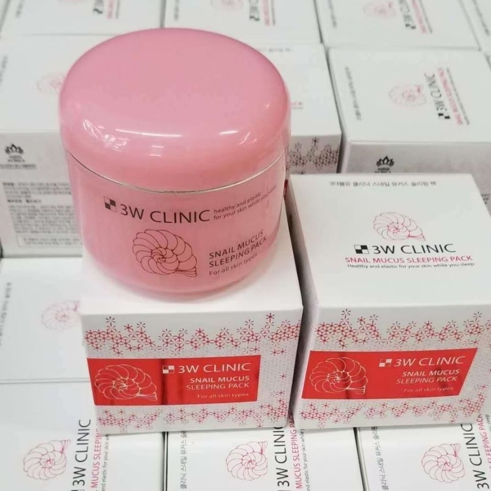เกาหลีเกาหลี 3W Clinic Snail Mucoos Sleeping Mask ส่งเสริมผิวธรรมชาติกลไกซ่อม 100ml10.8 fc