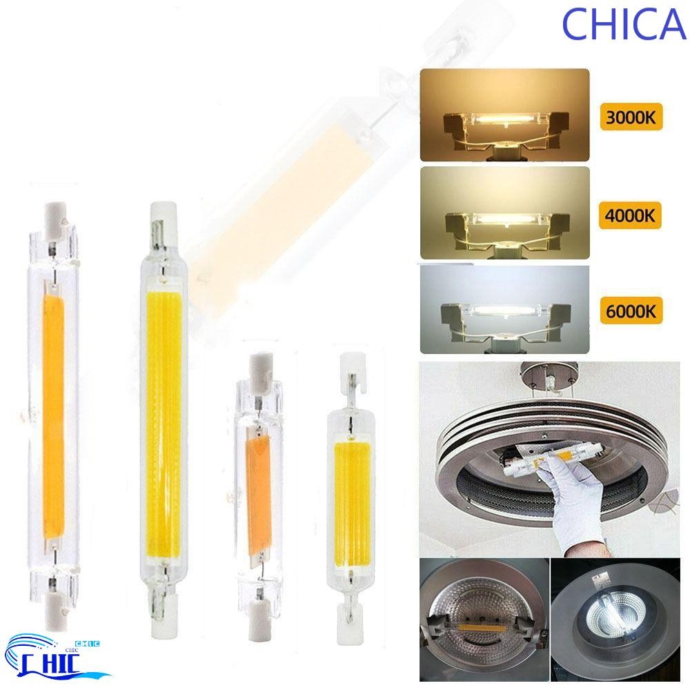 CHICA R7S หลอดโคมไฟ, เปลี่ยนหลอดไฟ COB 110v/220v, Retro 360 Glow Dimmable Christmas