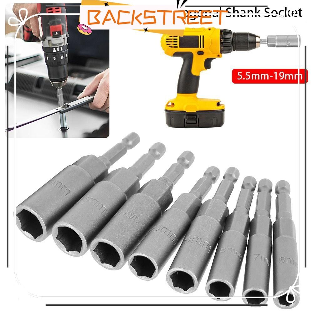 BACKSTAGE 1 ชิ้น Key Drill Bit Adapter, Magnetic Nut ไขควงไดรฟ์ Socket Hex Socket, Pneumatic Tool อุ
