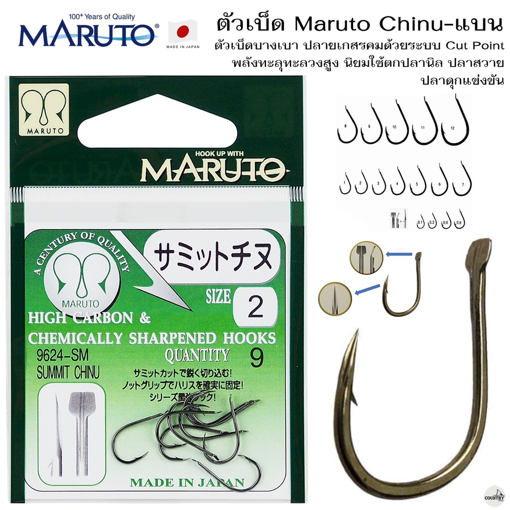 ตัวเบ็ด MARUTO CHINU-แบน 9624-SM