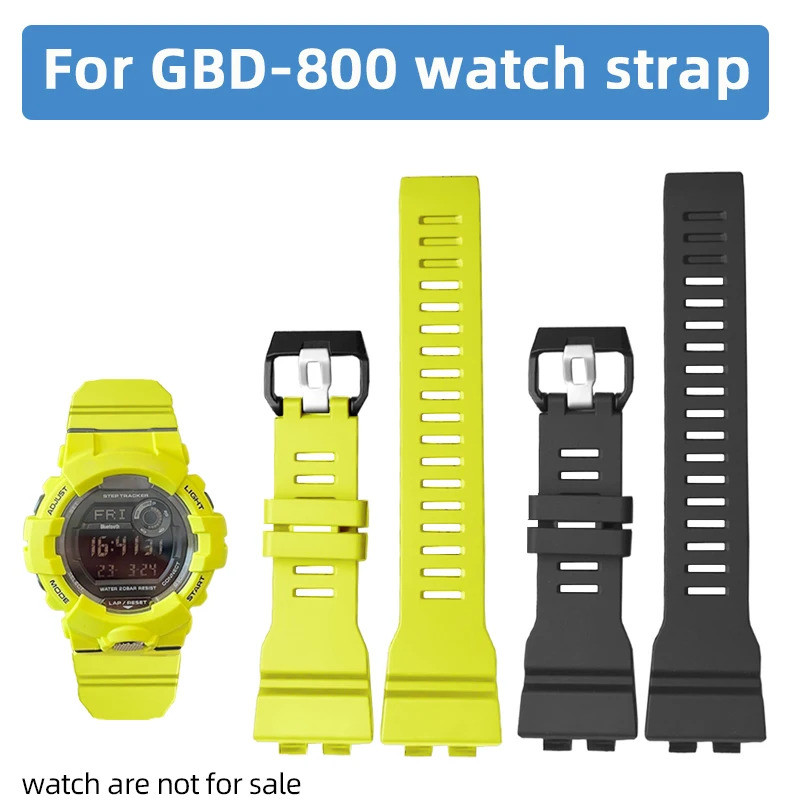 สําหรับ Casio G-shock 5554 GBD-800 GBD-800-2/-7 GBA-800 GBA-800uc 3464 นาฬิกาสีดําเรซิ่นสายนาฬิกาอุป
