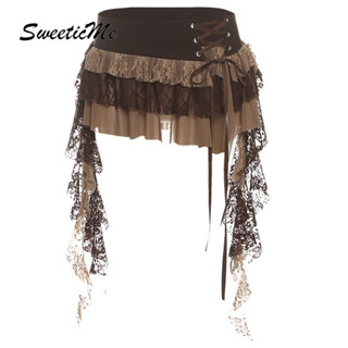 SweeticMe กระโปรงมินิแบบเรโทรสำหรับผู้หญิงปี 2025 ดีไซน์เซ็ก…