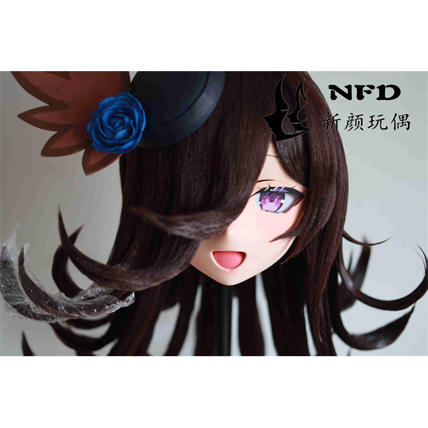 Kigurumi Horse Racing Girl-Miyu NFD Full Headband Lock คอสเพลย์หัว Shell Props เครื่องแต่งกายอะนิเมะ
