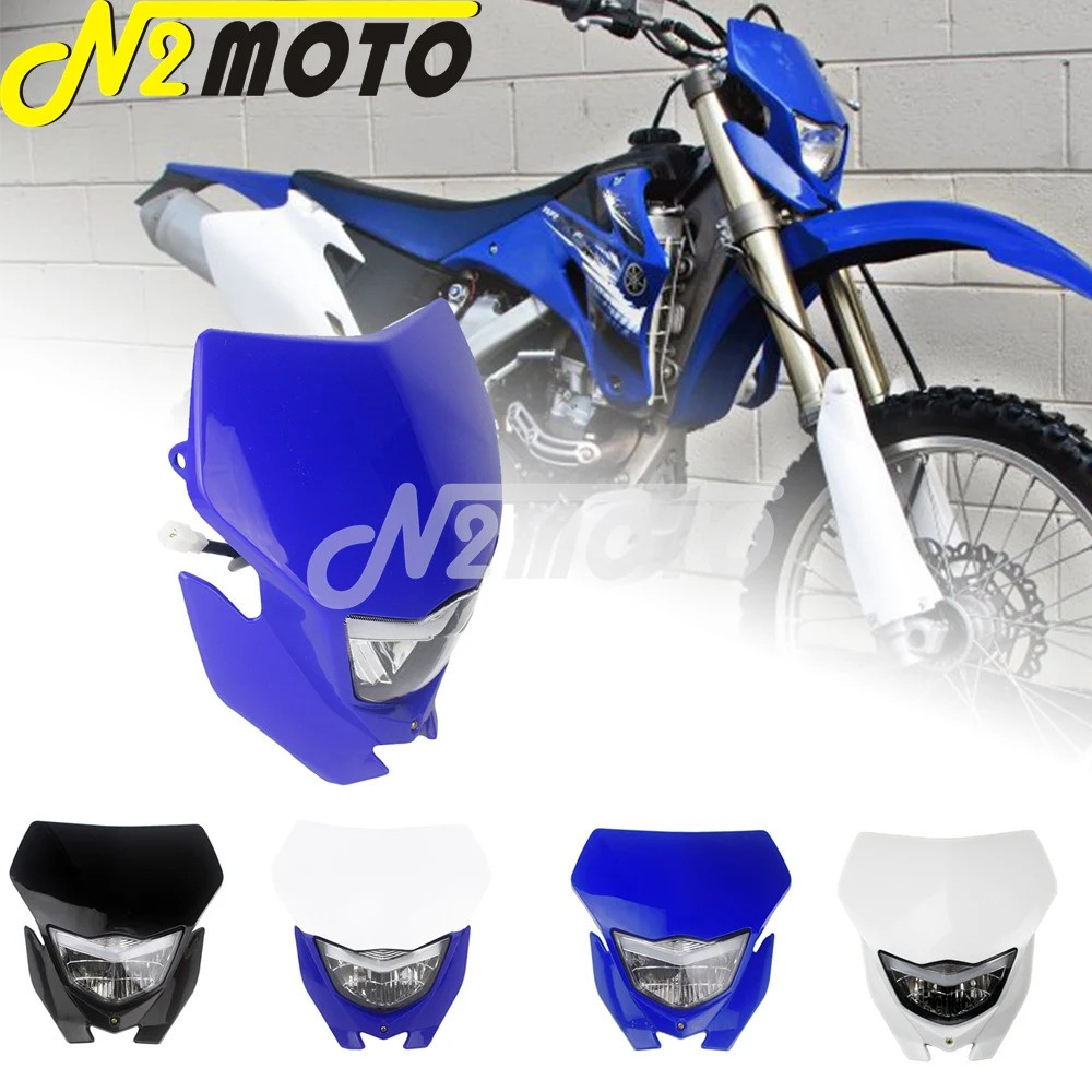 รถจักรยานยนต์ H4 ไฟหน้าสําหรับ Yamaha WR250 WR450 TTR WR Enduro Supermoto Dirt Bike ไฟหน้าวิบาก Fair