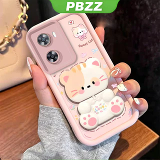 เคสสําหรับ OPPO a6x A6 PRO 4g A6t pro a6S A6C A6 5g เคสโทรศัพท์ Softcase ซิลิโคนกันกระแทกความงามดีไซน์ใหม่พร้อมที่วาง 360° กระจกแต่งหน้า แมวน่ารัก สําหรับเด็กผู้หญิง JTXMMZJ