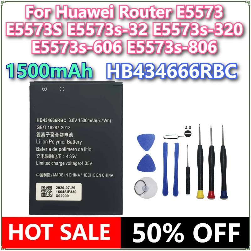 HB ใหม่เอี่ยม434666RBC 1500mAh แบตเตอรี่สําหรับ Huawei Router E5573 E5573S E5573s-32 E5573s-320 E557