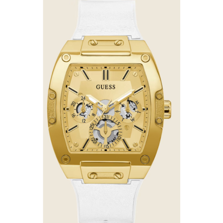 GUESS GW0202G6 GW0202G1 GW0202G2 GW0202G3 GW0202G4 PHOENIX WHITE STAINLESS STEEL นาฬิกาข้อมือผู้ชาย