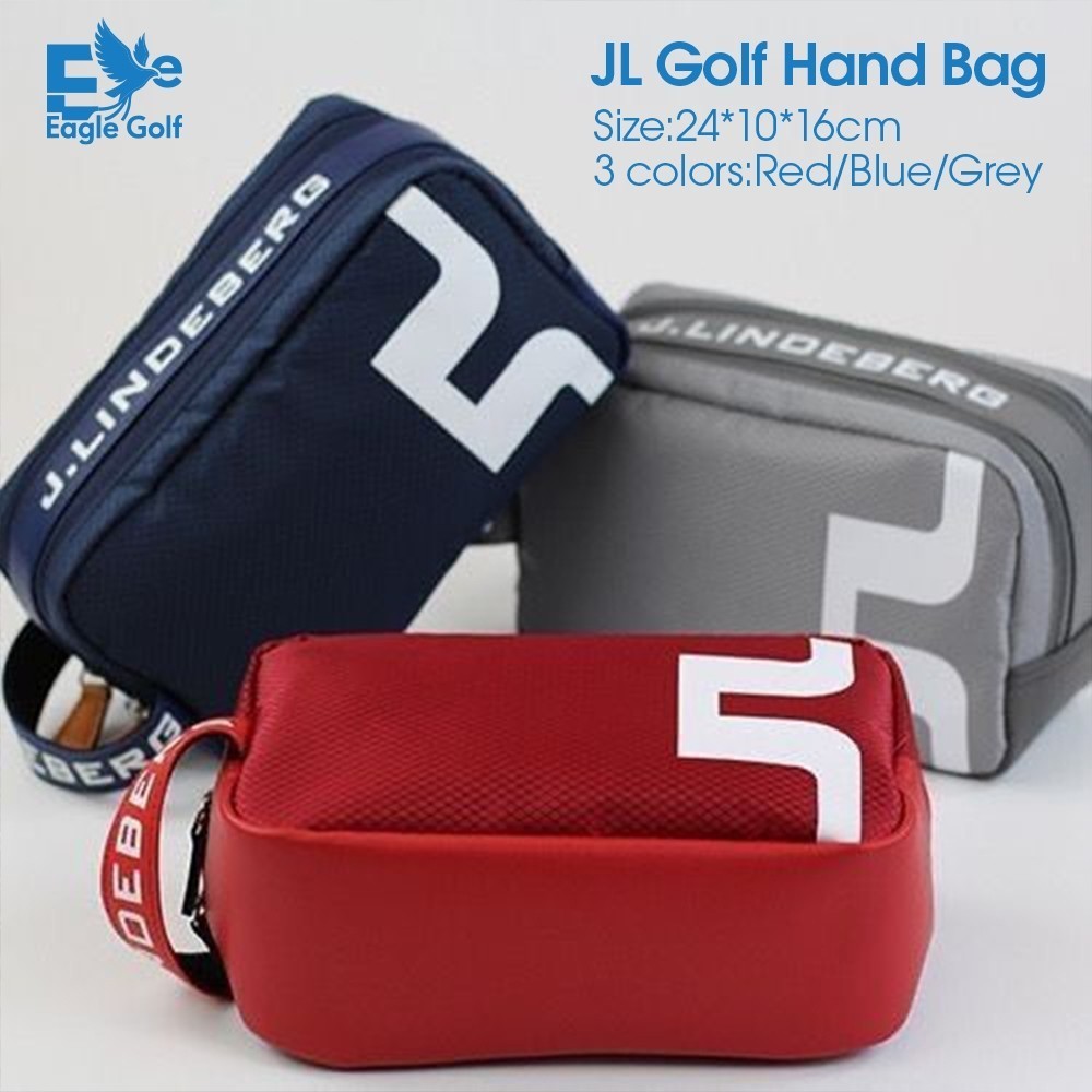 ✨ JL Golf Handbag Red/Blue/Grey Double layer Handbag Waterproof Large Space Portable Bag 26*10*16cm
